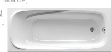 Комплект ванна акрилова Ravak Vanda II 170x70 з сифоном та ніжками (CP21000000/CY00000000/X01377) CP21000000/CY00000000/X01377 фото