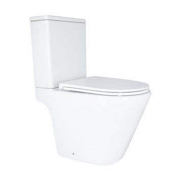 Унітаз підлоговий Qtap Dove Rimless безобідковий з сидінням Soft-close WHITE QT06228380BW SD00052622 фото