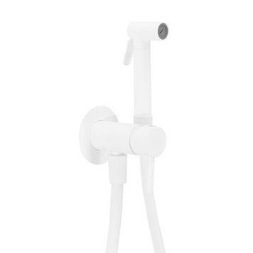 Гигиенический душ со смесителем Paffoni Tweet Round Mix, белый матовый (ZDUP110BO) ZDUP110BO фото