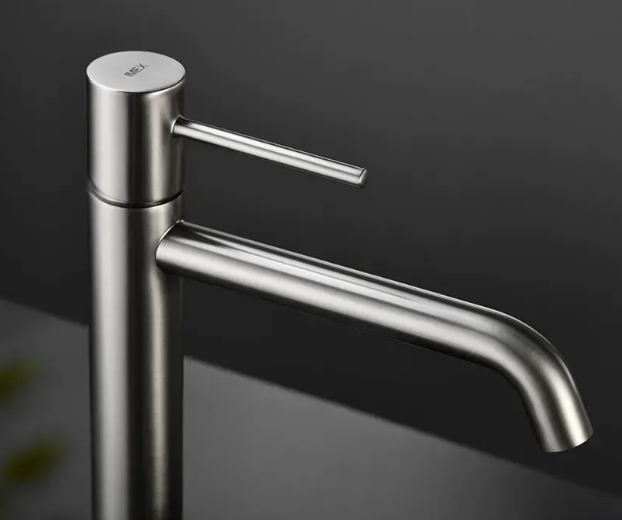 Смеситель для умывальника Imex Monza BRUSHED NICKEL высокий, матовый никель(BDM039-3NQ) BDM039-3NQ фото