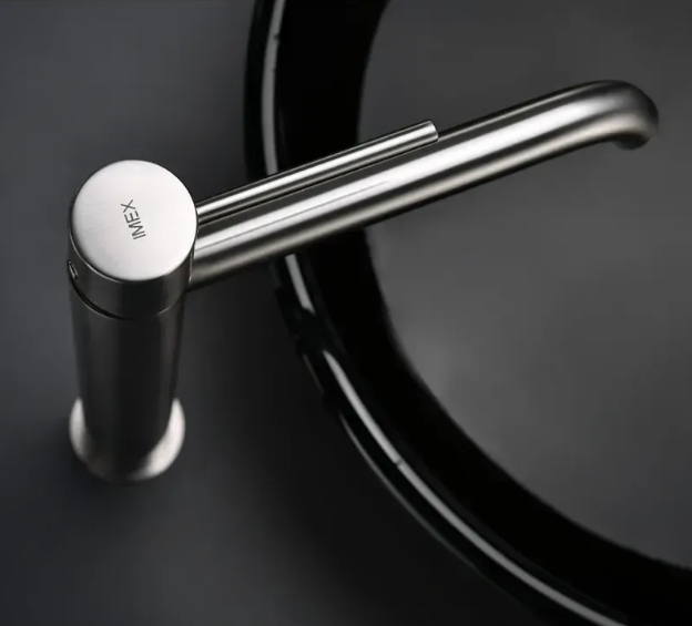 Смеситель для умывальника Imex Monza BRUSHED NICKEL высокий, матовый никель(BDM039-3NQ) BDM039-3NQ фото