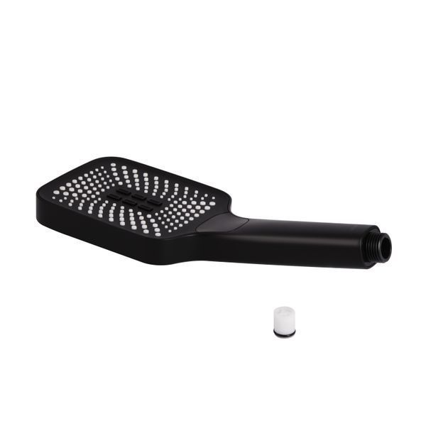 Лійка для ручного душу Qtap Rucni 140x110 мм прямокутна QTRUC125BLM45955 Black Matt SD00052079 фото
