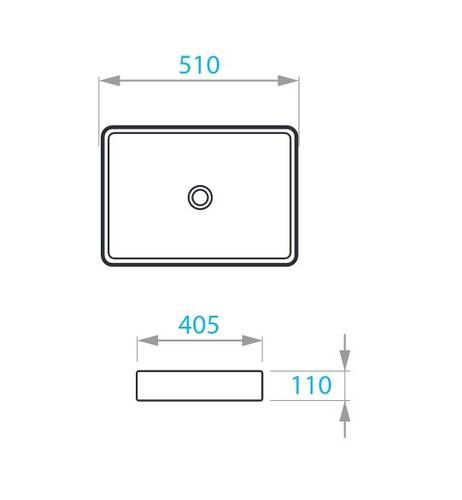 Умывальник на столешницу Koller Pool Kvadro 500х405 мм (KR-0510-WB) KR-0510-WB фото