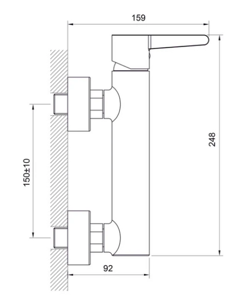 Смеситель для душа Koller Pool Dakota, gun grey (1105320905) 1105320905 фото