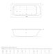Ванна акрилова Radaway Duna 180x80см, з ніжками та сифоном, білий (WA1-61-180x080) WA1-61-180x080 фото 2
