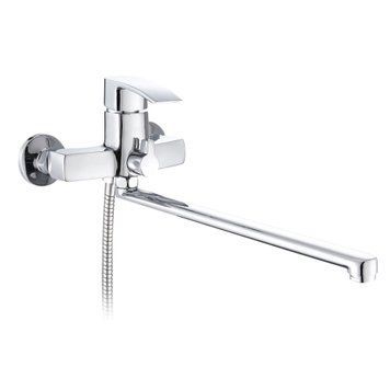 Смеситель для ванны Qtap Swan Eco с длинным поворотным изливом (c душевым гарнитуром) QTSWA2601CRM45533 Chrome SD00051657 фото