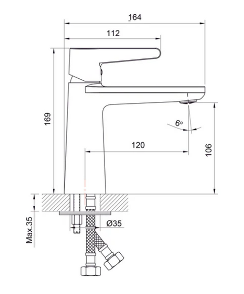Смеситель для умывальника Koller Pool Dakota, черный матовый (1105330605) 1105330605 фото