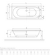 Ванна акрилова Radaway Melisa 180x80см, з ніжками та сифоном, білий (WA1-62-180x080S) WA1-62-180x080S фото 2