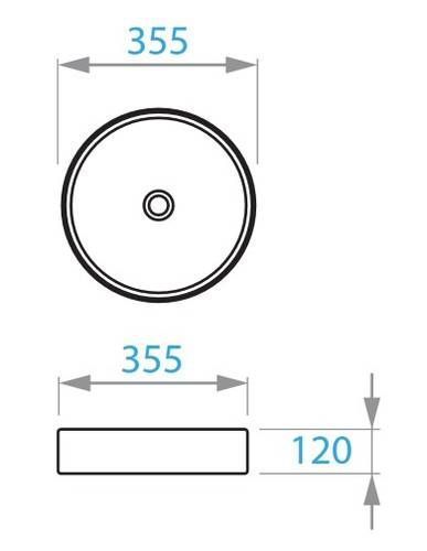 Умывальник на столешницу Koller Pool KRound Arc 355x355 мм, черный матовый (RA-0355-WB-MB) RA-0355-WB-MB фото