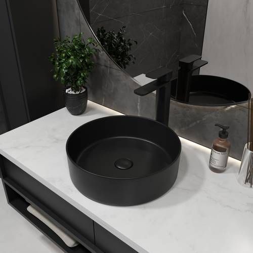 Умывальник на столешницу Koller Pool KRound Arc 355x355 мм, черный матовый (RA-0355-WB-MB) RA-0355-WB-MB фото
