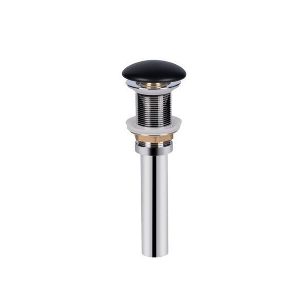 Комплект Qtap Tern: Раковина накладна прамокутна 475х370х140 мм Matt Black + Донний клапан PU03 SD00053424 фото