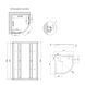 Душова кабіна Lidz Latwa SC90x90.SAT.LOW.FR, скло Frost 4 мм + Lidz Душовий піддон KAPIELKA ST90x90x15 SD00051435 фото 2