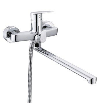 Смеситель для ванны Qtap Stenava New с поворотным изливом (c душевым гарнитуром) QTSTE2601CRM45536 Chrome SD00051660 фото