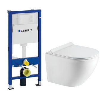 Комплект инсталляции Geberit Duofix и подвесного унитаза Koller Pool Round Tornado 3.0 с крышкой Soft Close (458.103.00.1/RN-0520-RQ3) 458.103.00.1/RN-0520-RQ3 фото