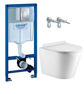 Комплект подвесного унитаза с крышкой Koller Pool Orion Rimless Tornado 3.0 и инсталляции Grohe Rapid SL 3в1 (38772001/OR-0515-RQ3) 38772001/OR-0515-RQ3 фото