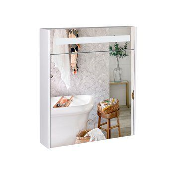 Дзеркальна шафа підвісна Qtap Robin 600х730х145 White з LED-підсвічуванням QT1377ZP6001W SD00045851 фото