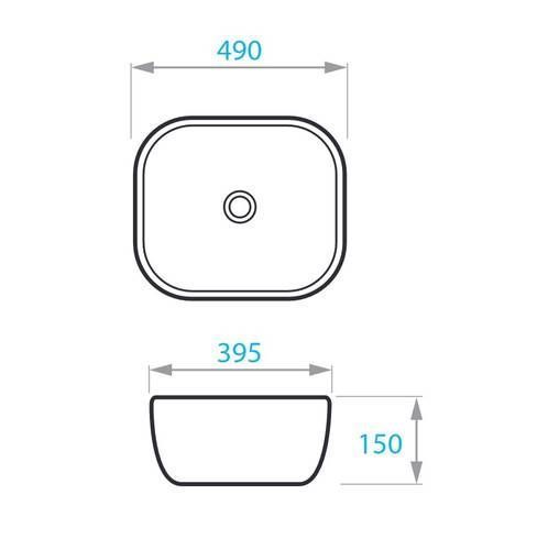Умывальник на столешницу Koller Pool Round 490х395 мм (RN-0490-WB) RN-0490-WB фото