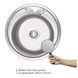 Кухонна мийка Lidz 490-A 0,8 мм Micro Decor (LIDZ490AMICDEC) SD00040851 фото 3