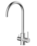 Смеситель для кухни Koller Pool Orion Double с функцией подключения фильтрованной воды, нержавеющая сталь (ORDS0500F) ORDS0500F фото