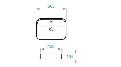 Умивальник на стільницю Koller Pool Trend 505x400 мм (TR-0505M-WB) TR-0505M-WB фото