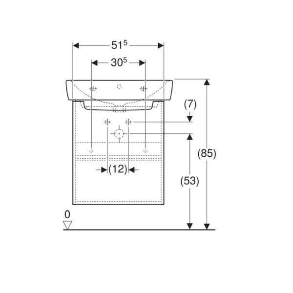 Комплект тумбы с умывальником Kolo REKORD 60x45, белый (K99026000) K99026000 фото
