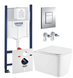 Комплект підвісного унітазу з кришкою Koller Pool Kvadro Rimless та інсталяції Grohe Rapid SL 4в1 (3884000G/38732000/KR-0530-RW) 3884000G/38732000/KR-0530-RW фото 1