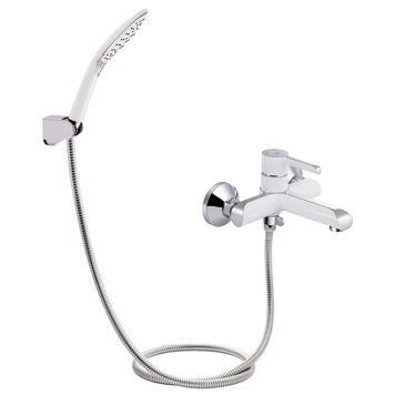 Смеситель для ванны Qtap Grand (c душевым гарнитуром) QTGRAWCR006 Chrome/White SD00039611 фото