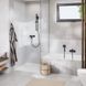 Смеситель для ванны Grohe Cubeo, однорычажный, с душевым гарнитуром, черный матовый (1018142430) 1018142430 фото 3