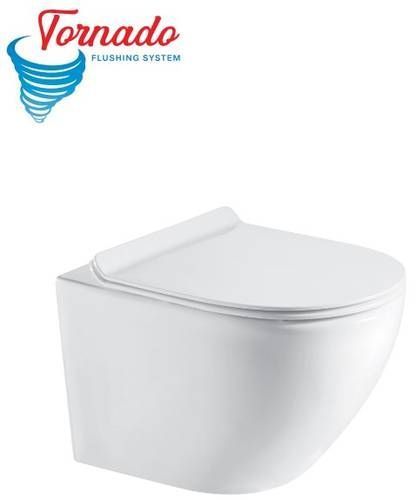 Комплект підвісного унітазу з кришкою Koller Pool Round Smart Tornado 3.0 та інсталяції Koller Pool з клавішою 3в1 Хром (RN-0490-RQ3/KP-112-001/KP-226-002) RN-0490-RQ3/KP-112-001/KP-226-002 фото