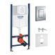 Система інсталяції для унітазу Grohe Rapid SL3 з клавішею змиву Grohe Skate Cosmopolitan, хром (3884000G/38732000) 3884000G/38732000 фото 1