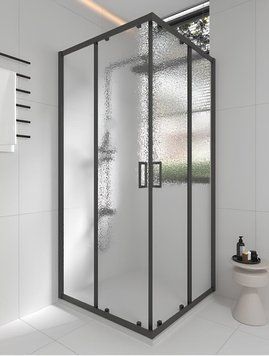 Душевая кабина раздвижная Koller Pool Line CUBE 900*900мм, квадратная, black matt, стекло 6мм grape (1439642504) 1439642504 фото