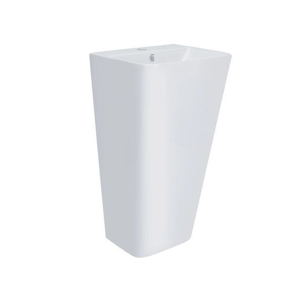 Комплект Qtap Tern: Раковина напольна моноблок 440х380х830 мм White + Донний клапан PU02O SD00053444 фото