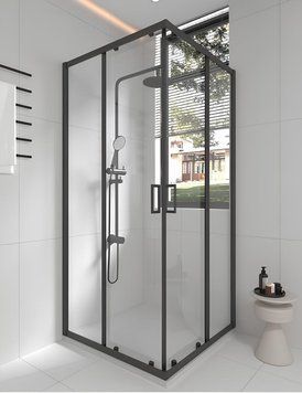 Душевая кабина раздвижная Koller Pool Line CUBE 900*900мм, квадратная, black matt, стекло 6мм прозрачное (1439642403) 1439642403 фото