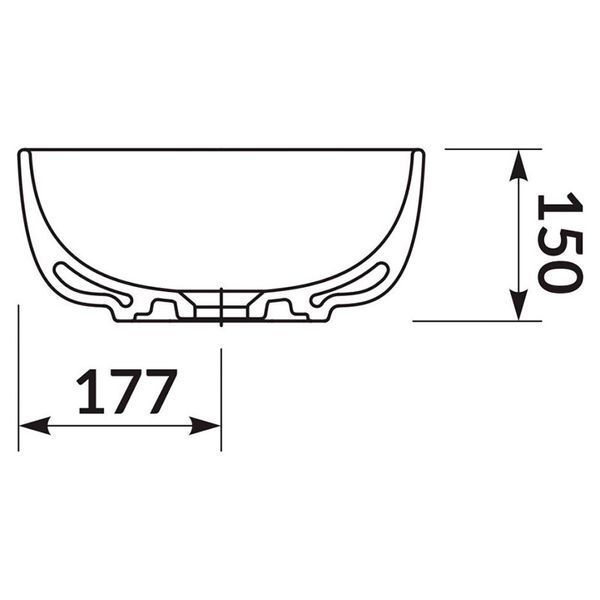 Умивальник Cersanit Moduo на стільницю овальна 50x30.5 см, білий (K116-049) K116-049 фото