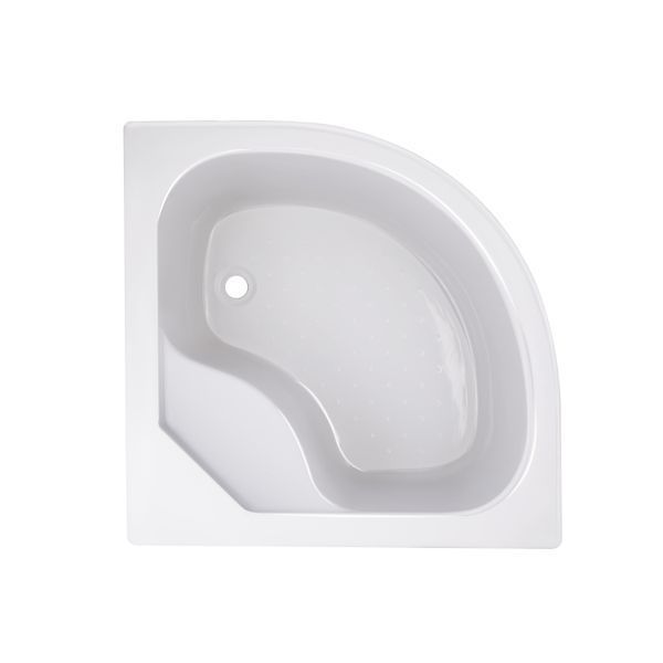 Lidz Latwa SC80x80.SAT.HIGH.FR Душевая кабина полукруглая, стекло Frost 4 мм + Lidz Душевой поддон KAPIELKA ST80x80x41, с панелью SD00050787 фото