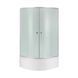 Lidz Latwa SC80x80.SAT.HIGH.FR Душевая кабина полукруглая, стекло Frost 4 мм + Lidz Душевой поддон KAPIELKA ST80x80x41, с панелью SD00050787 фото 1
