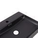 Комплект Qtap Nando LT: Раковина подвесная прямоугольная 600х420х120 мм Matt Black + Донный клапан PU03O SD00053449 фото 5