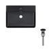 Комплект Qtap Nando LT: Раковина подвесная прямоугольная 600х420х120 мм Matt Black + Донный клапан PU03O SD00053449 фото 1