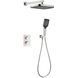Душевая система Devit Flow скрытого монтажа, для душа, с термостатом, Brushed Nickel (D117125011221BN) D117125011221BN фото 1