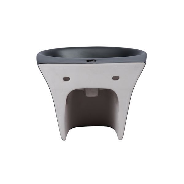 Раковина подвесная моноблок Qtap Virgo 550х430х400 Matt black с донным клапаном QT1811037GMB SD00046280 фото