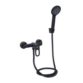 Змішувач для душу Lidz Latwa 010 (з душовим гарнітуром) (k40) LDLAT010BLA45421 Black SD00051545 фото