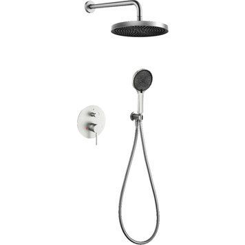 Душова система Devit Flow прихованого монтажу, для душу, Brushed Nickel (D117125001111BN) D117125001111BN фото