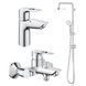 Набір змішувачів для ванни Grohe BauLoop 3 в 1, хром (UA26129005) UA26129005 фото 1