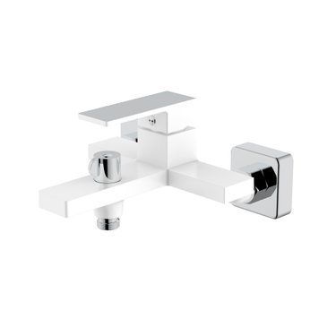 Смеситель для ванны Qtap Gemini (c душевым гарнитуром) QTGEM259CRW45683 Chrome/White SD00051807 фото