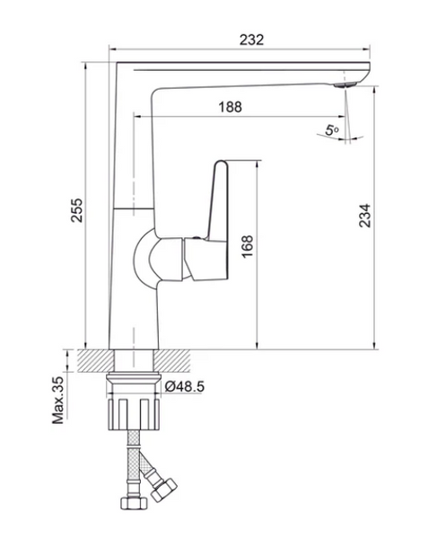 Смеситель для кухни Koller Pool Dakota Kitchen, gun grey (1105310905) 1105310905 фото