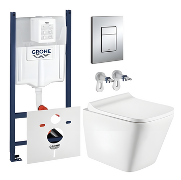 Комплект подвесного унитаза с крышкой Koller Pool Trend Rimless Tornado 3.0 и инсталляции Grohe Rapid SL 4в1 (3884000G/38732000/TR-0490-RQ3) 3884000G/38732000/TR-0490-RQ3 фото