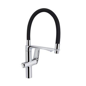 Смеситель для кухни Qtap Vlasta New с гибким изливом с подключением для питьевой воды QTVLA364CRM45648 Chrome SD00051772 фото
