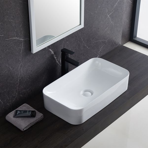 Раковина-чаша Qtap Tern 605x350x140 White с донным клапаном QT17112270W SD00051110 фото