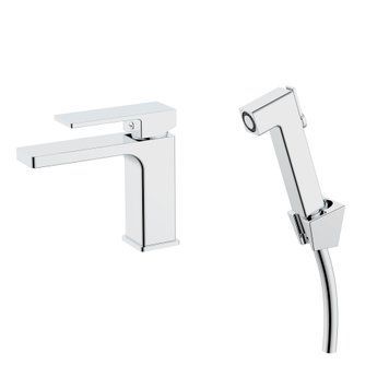 Змішувач для раковини Qtap Gemini (з гігієнічним душем) QTGEM272CRM45689 Chrome SD00051813 фото
