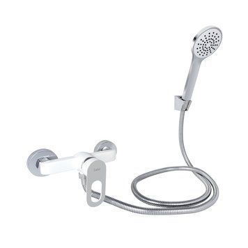 Змішувач для душу Lidz Latwa 010 (з душовим гарнітуром) (k40) LDLAT010WHI45426 White SD00051550 фото